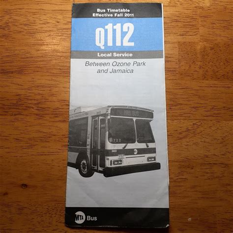 MTA Bus Q112 Bus Map and Timetable circa 2011 | #4587903307