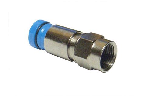 Coax RG6 Compression type Connector - Blue (Pack 10pcs) TV Installation ...