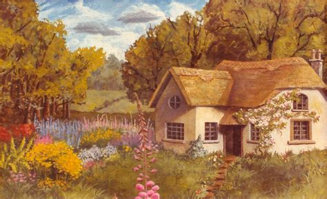 Chocolate Box Cottage. Oil. Philip Lee.'85. | Painting, Original art, Chocolate box