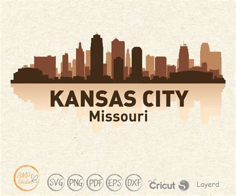 Kansas City Svg Kansas City Missouri Skyline Svg Missouri | Etsy