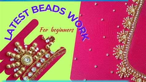 Simple Beads Maggam Work For Beginners With Normal Needleeasy