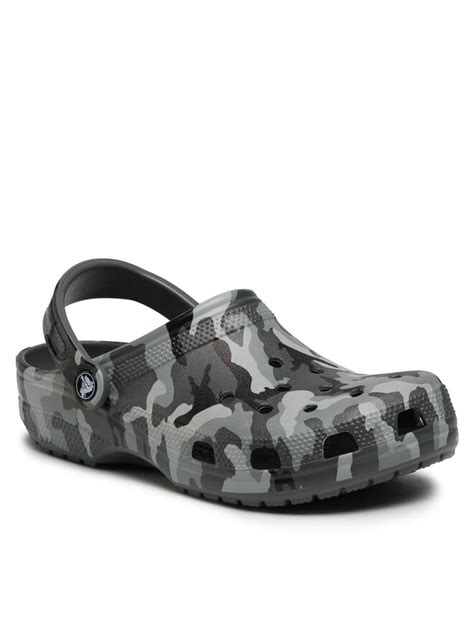 Klapki Crocs Classic Printed Camo Clog 206454 Szary App Eobuwie Pl