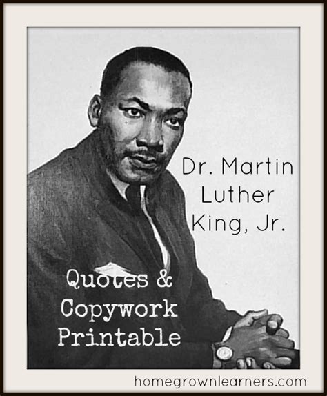 Free Martin Luther King Jr Copywork And Resources