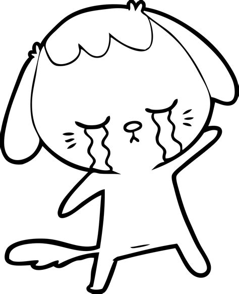 cartoon crying dog 12537864 Vector Art at Vecteezy