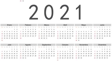 Calendario 2021 México