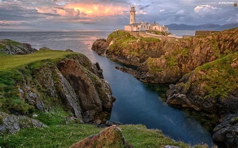 Rocks Clouds Ireland Great Sunsets County Donegal Fanad Head