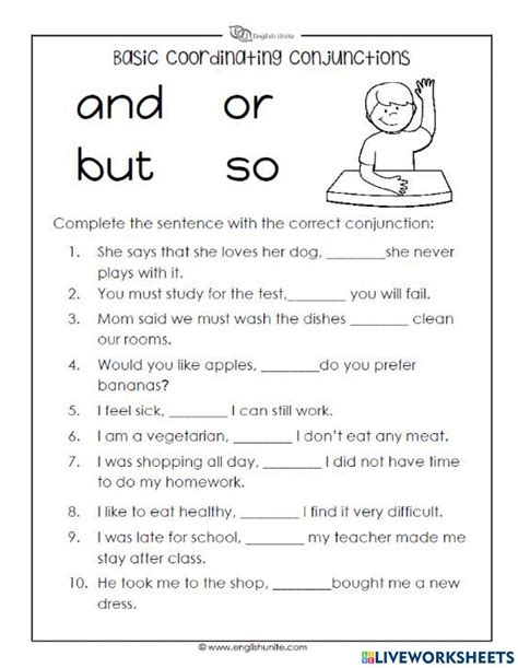 Conjunctions Worksheet 3 Worksheets Library