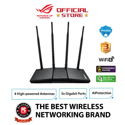 Asus Rt Ax1800hp Dual Band Wifi 6 Extendable Router Aimesh Compatible