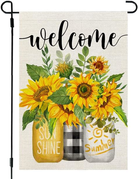 Amazon Avezano Sunflower Garden Flag Summer Floral Spring