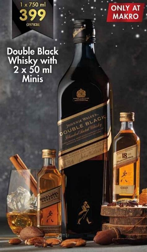 Double Black Whiskey 750ml With Minis 2x50ml Offer At Makros Liquor