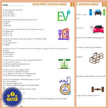 Ev Electric Vehicles Quiz Autonomous Driving By Creative Verse Education