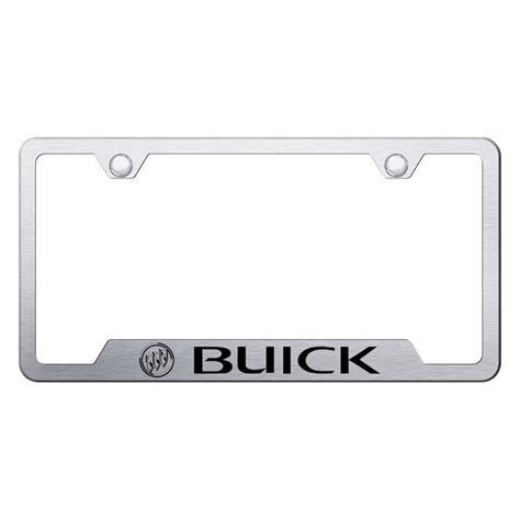 Autogold Gf Bui Es Brushed License Plate Frame With Laser Etched