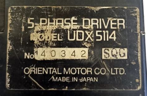 ORIENTAL MOTOR SUPER VEXTA UDX5114 5 Phase 110 115V AC 1 4A Stepper