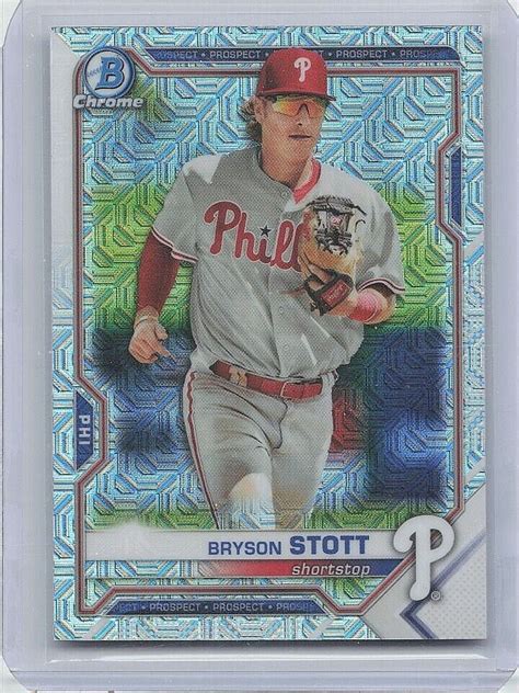 Bryson Stott Bowman Chrome Mega Mojo Bcp Phillies Ebay