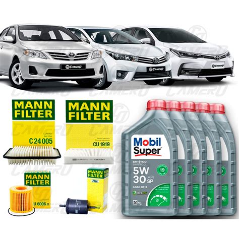 Kit Troca de Óleo 5w30 e Filtros Toyota Corolla 2 0 2010 2011 2012 2013