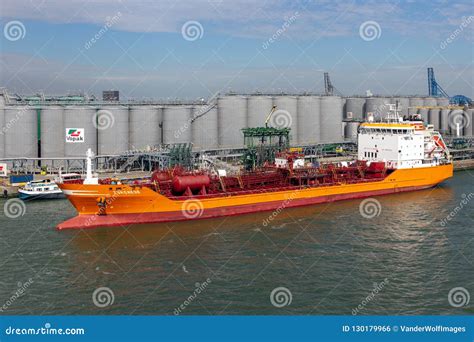 Oil Tanker Shipping Port Of Rotterdam Editorial Photo Image Of Global