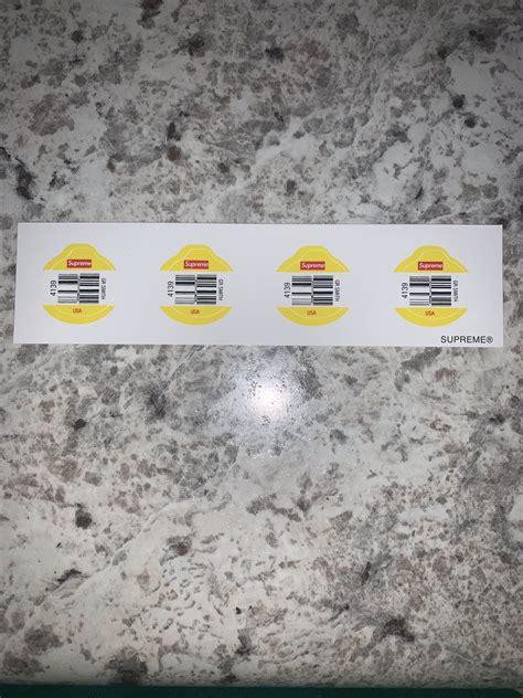 Stickers × Supreme Supreme Fruit Sticker Labels Sheet SS19 | Grailed