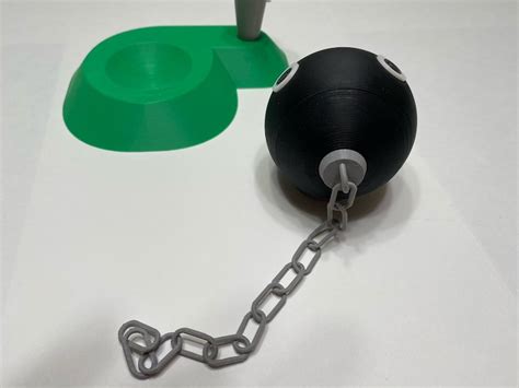 Chain Chomp 3d Printed Figure With Mound Etsy