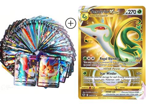 10 Cartas Pokemon Vmax Gx Serperior Grande Silver Tempest Cuotas