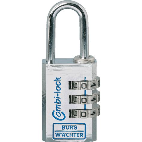 BURG WÄCHTER Zahlenschloss Combi Lock 90 verchromt 30mm kroschke