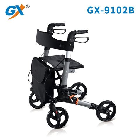 Lightweight Mobility Four Wheel Rollator Walkers With Seat China