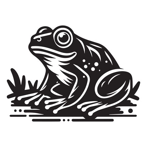 Frog silhouette black flat illustration. 44617484 Vector Art at Vecteezy