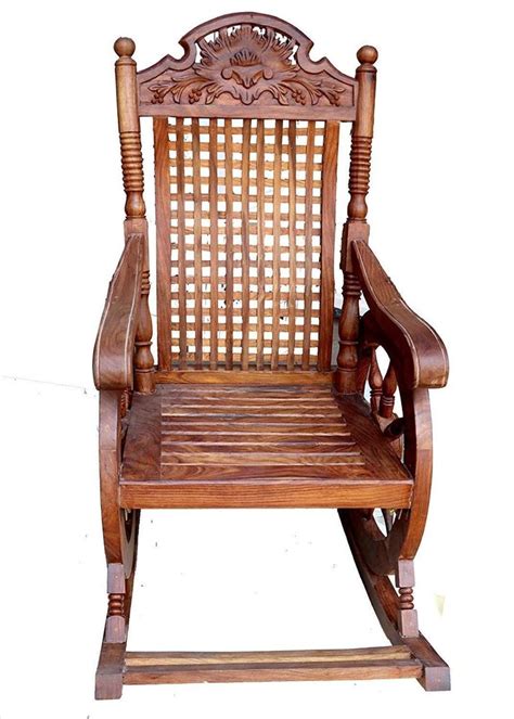 Hand Carved Sheesham Wood Rocking Chair Brown At Rs 13000 00 Near