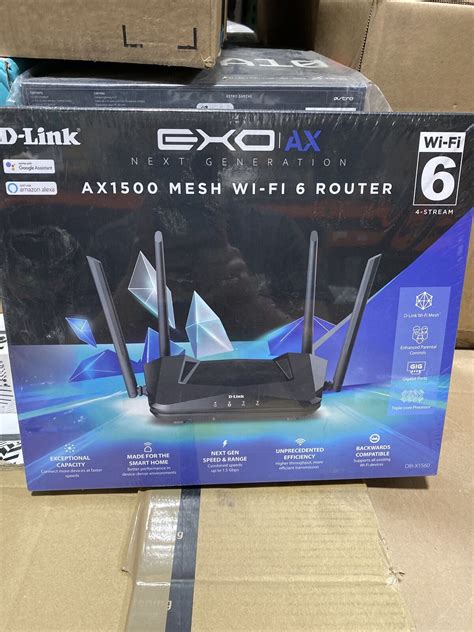 D Link EXO WiFi 6 Router AX1500 MU MIMO Voice Control Dual Band Gigabit