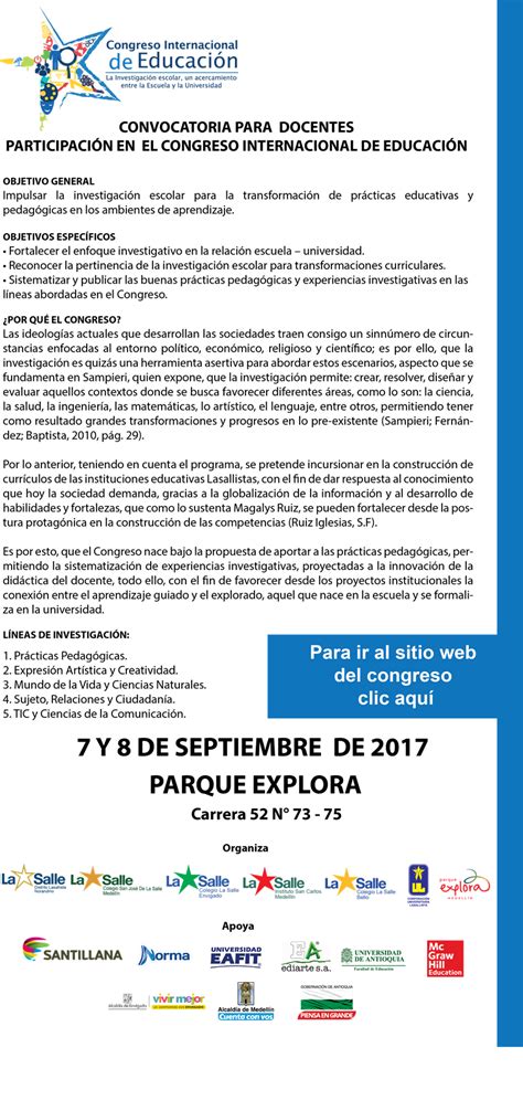 Abierta Convocatoria Para Congreso Internacional De Educación