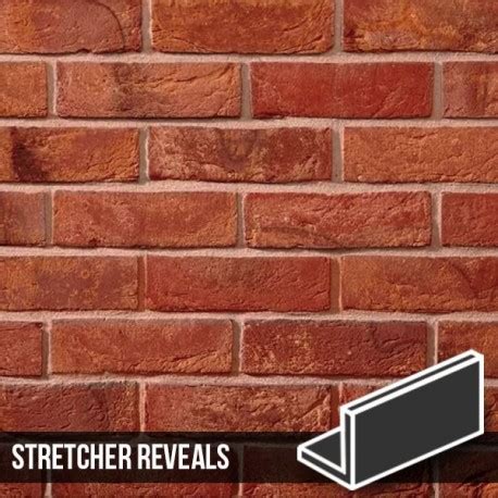 Antique Mixture Brick Slip Stretcher Reveal