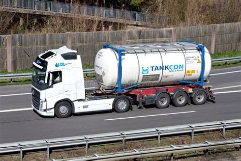 Truck with Tankcon Tank Container Editorial Photo - Image of highway ...
