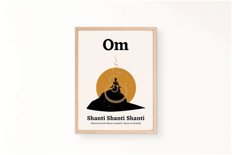 Spiritual Poster Om Shanti Printable Wall Decor Set of 3 Instant ...