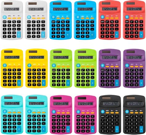 18 Pieces Pocket Calculator Bulk Small Basic 4 Function Calculators