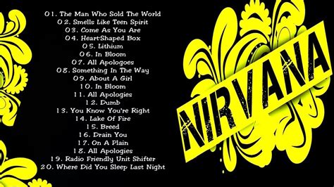 The Best Songs Of Nirvana Playlist Nirvana Greatest Hits Full Album