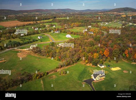 Loudoun County Virginia Usa Aerial Of Homes On Large Plots Of Land