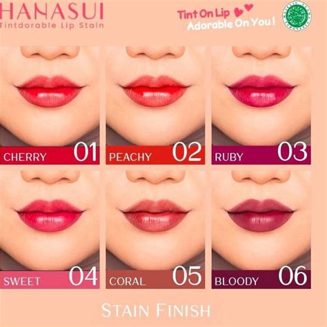 Jual Original Hanasui Tintdorable Lip Tint Stain Hanasui Liptint