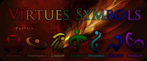 7 Heavenly Virtues Symbols Virtue Picture Design