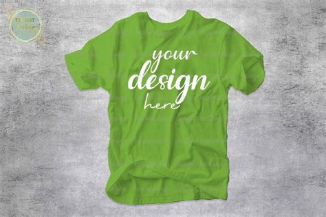 Lime Green Gildan T Shirt Mock Up Grafik Von Thebest Mockup · Creative