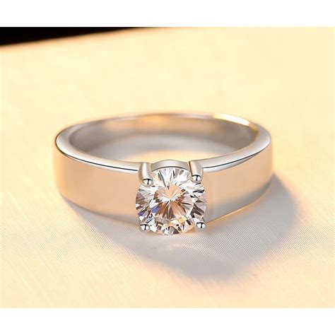 Real Moissanite Diamond 1carat Ring For Men 925 Pure Silver Moissanite