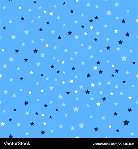 Blue stars seamless pattern Royalty Free Vector Image