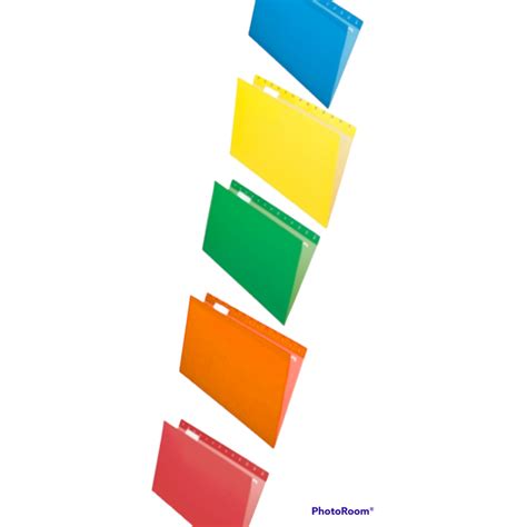 5 Tab Multi Color Heavy Duty Hanging File Folders 2 Sets Of 25 50 Total