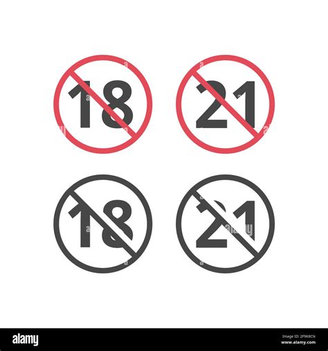 No Under 18 Sign Stock Vector Images Alamy