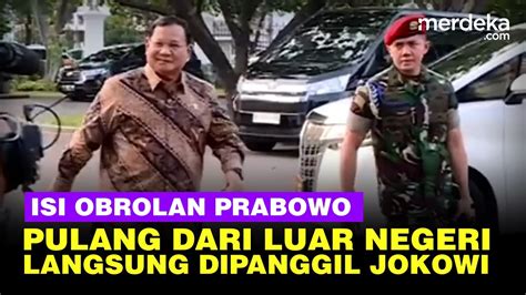 FULL Prabowo Ungkap Isi Pembicaraan Dengan Jokowi Termasuk Soal