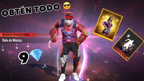 Como Sacar Emote Halo De Musica Y Skin Flama Encantada Free Fire