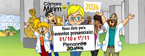 Nova data para os eventos presenciais do Câmara Mirim 2024 O