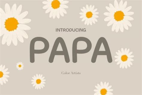 Papa Font Handwritten Fonts Casual Font Modern Font Fonts For