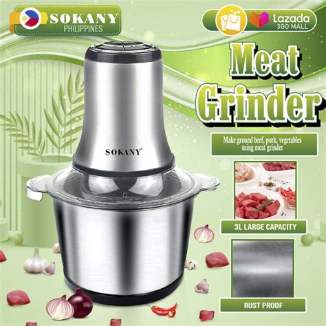 Sokany A L Electric Meat Grinder Speeds Stainless Steel Electric