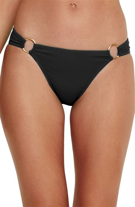 Vix Swimwear Bardot Ring Bikini Bottoms Black Editorialist