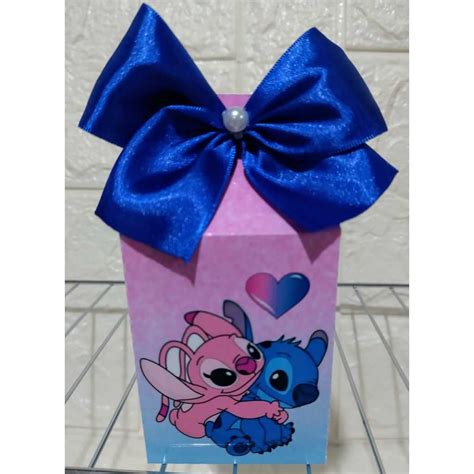 Kit Caixas Personalizadas Festa Infantil Stitch E Angel Lembrancinhas