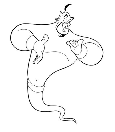 Coloriage Génie Aladdin à Imprimer